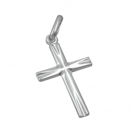 Anhänger 19x11mm kleines Kreuz diamantiert Silber 925