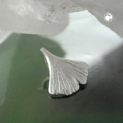 Anhänger Ginkgoblatt 9mm matt Silber 925