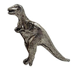 Brosche Anstecknadel 48x45mm Tyrannosaurus Rex Zinn