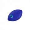 Brosche Anstecknadel 35x20x11mm Maus blau-transparent glänzend mit hellblauem Auge Kunststoff