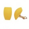 Clip Ohrring 27x17mm Trapez gelb matt Kunststoff-Bouton