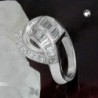 Ring, Zirkonias, rhodiniert Silber 925