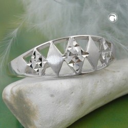 Ring, diamantiert rhodiniert, Silber 925