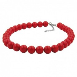 Kette, Perle 12mm, rot...