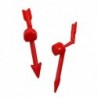 Ohrstecker Ohrring 5x20mm Pfeil 2-teilig rot-glänzend Kunststoff Vollplastik