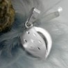 Anhänger 14x10mm Herz matt-diamantiert Silber 925